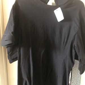 Black blouse with bell sleeve
